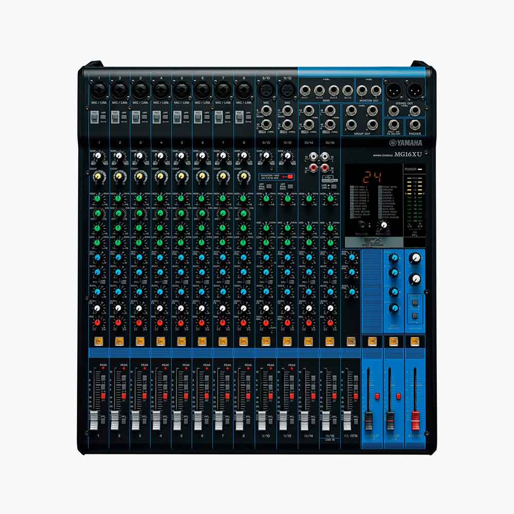 Rent Yamaha MG16XU Audio Mixer in Bangalore (Events & Studios)